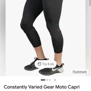 Constantly Varied Gear Black Moto full length Leggings
